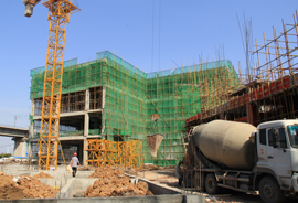 随县新厉山3月工程进度：建材城加紧施工中