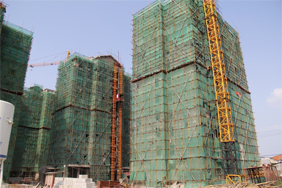 南苑新村三期8月工程进度：2#、8#楼在建一层