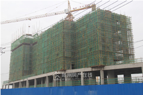 荣御中央1月份工程进度：1#楼建至7层