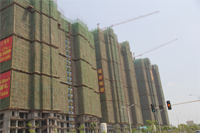 城东国际·郦都6月工程进度：18-21#楼封顶