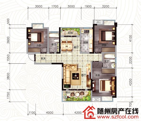 随州御景天城户型图图片